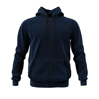 سویشرت زیپدار سرمه ای پنبه ای