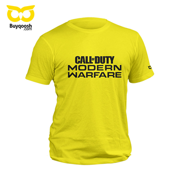 تیشرت پنبه ای زرد modern warfare
