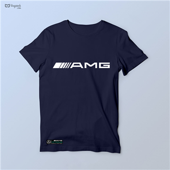 تیشرت پنبه ای سرمه ای AMG