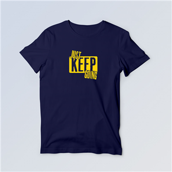 تیشرت پنبه ای سرمه ای Just keep going