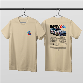 تیشرت پنبه ای کرمی BMW CSL