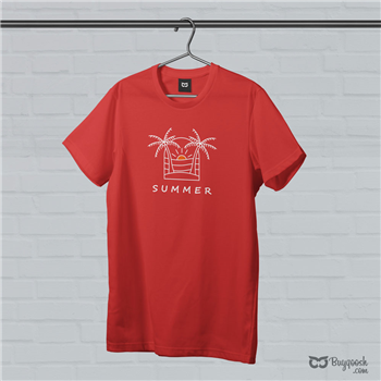 تیشرت پنبه ای قرمز summer