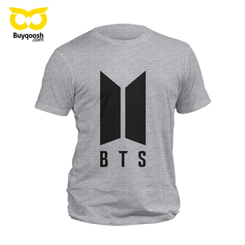 تیشرت پنبه ای طوسی BTS