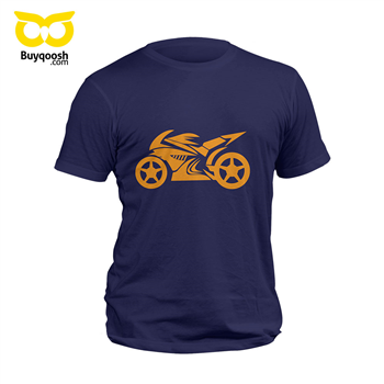 تیشرت پنبه ای سرمه ای Motorcycle