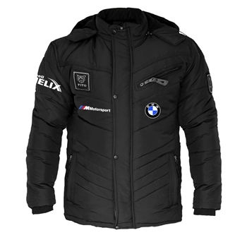 کاپشن مشکی بلند زمستانه bmw