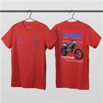 تیشرت پنبه ای قرمز یاماها YZ250