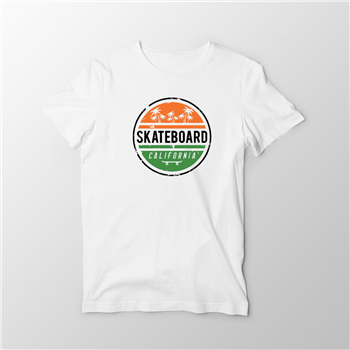تیشرت پنبه ای سفید skateboard