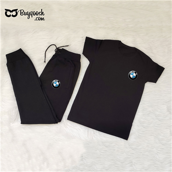 ست تیشرت پنبه ای شلوار مشکی BMW
