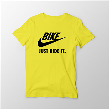 تیشرت پنبه ای زرد لیمویی Just Ride It