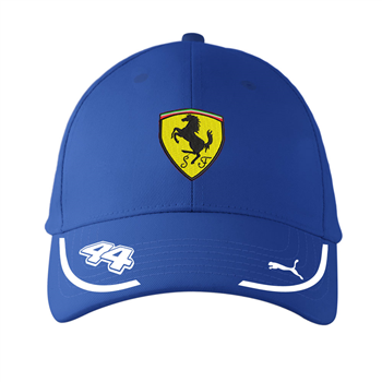 کلاه کتان آبی لوئیس همیلتون فراری 2026 (گلدوزی)