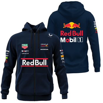 سویشرت زیپدار سرمه ای ردبول فرمول یک فصل 2025