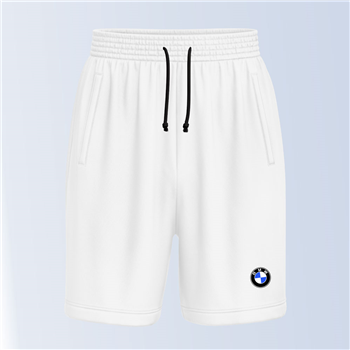 شلوارک پنبه ای سفید BMW