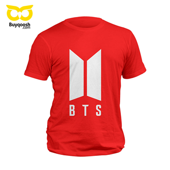 تیشرت پنبه ای قرمز BTS
