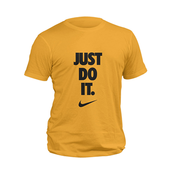 تیشرت پنبه ای زرد just do it