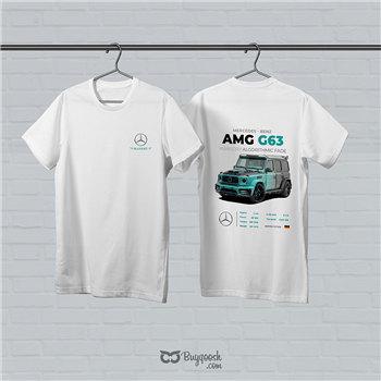 تیشرت پنبه ای سفید بنز g class