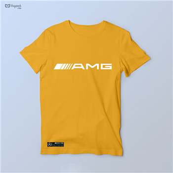 تیشرت پنبه ای زرد AMG 