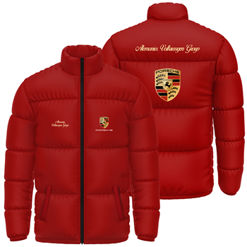 کاپشن پافر زمستانی قرمز پورشه