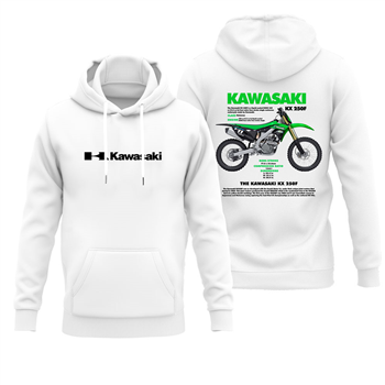 هودی پنبه ای سفید کاوازاکی KX 250F