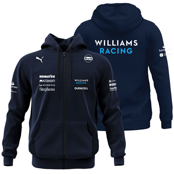 سویشرت زیپدار سرمه ای ویلیامز فرمول یک 