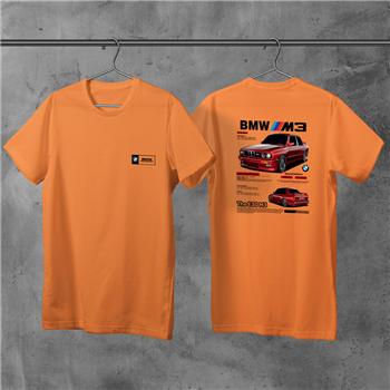 تیشرت پنبه ای نارنجی BMW M3