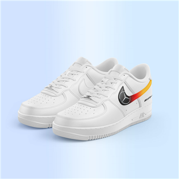 کفش سفید نایکی مرسدس بنز