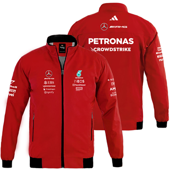 کاپشن بهاری قرمز مرسدس فرمول یک