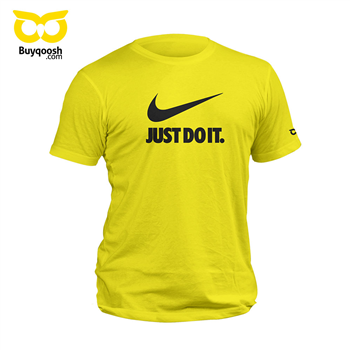 تیشرت پنبه ای زرد nike just do it
