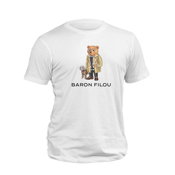 تیشرت پنبه ای سفید خرس Baron filou