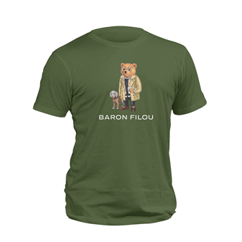 تیشرت پنبه ای زیتونی خرس Baron filou