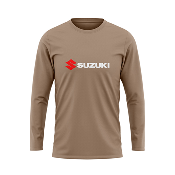 پیراهن آستین بلند مردانه خاکی سوزکی