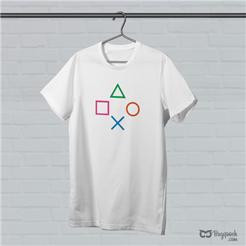 تیشرت پنبه ای سفید playstation