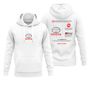 هودی پنبه ای سفید تویوتا