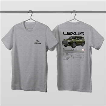 تیشرت پنبه ای طوسی لکسوس LX600