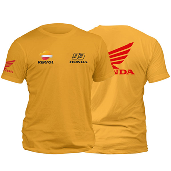 تیشرت پنبه ای خردلی اختصاصی هوندا 