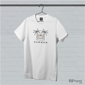تیشرت پنبه ای سفید summer