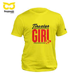 تیشرت پنبه ای زرد تراکتور girl