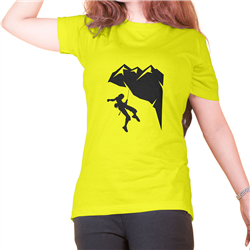 تیشرت پنبه ای زرد women climber