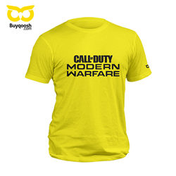 تیشرت پنبه ای زرد modern warfare