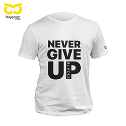 تیشرت سفید NEVER GIVE UP