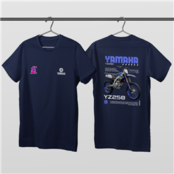 تیشرت پنبه ای سرمه ای یاماها YZ250