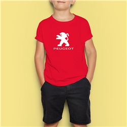 تیشرت پنبه ای بچه گانه قرمز پژو