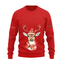 دورس پنبه ای قرمز گوزن کریسمس