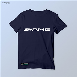 تیشرت پنبه ای سرمه ای AMG