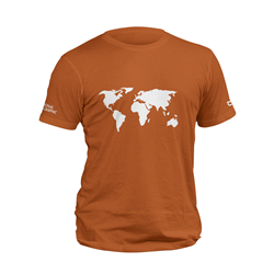 تیشرت آجری world map