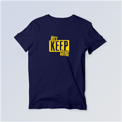 تیشرت پنبه ای سرمه ای Just keep going