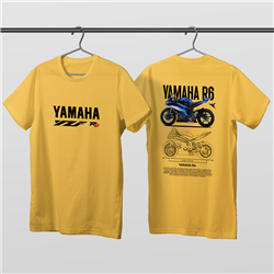 تیشرت پنبه ای زرد یاماها YZF R6