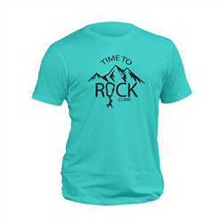 تیشرت پنبه ای فیروزه ای rock