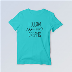 تیشرت پنبه ای فیروزه ای Dreams
