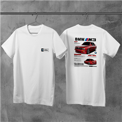 تیشرت پنبه ای سفید BMW M3