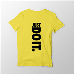 تیشرت پنبه ای زرد لیمویی Just Do IT